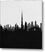 Dubai Cityscape Art Metal Print