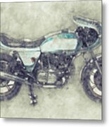 Ducati Supersport 1 - Sports Bike - 1975 - Motorcycle Poster - Automotive Art Metal Print