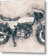 Ducati Supersport - Sports Bike - 1975 - Motorcycle Poster - Automotive Art Metal Print