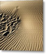 Dunes Footprints Metal Print
