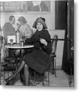 During Prohibition, A Young Woman Metal Print