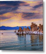 Dusk At Mono Lake Metal Print