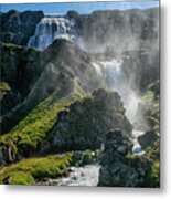 Dynjandi Waterfall Metal Print