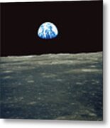 Earthrise Photographed From Apollo 11 Spacecraft Metal Print