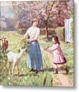 Easter Eggs In The Country Metal Print