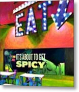 Eat Spicy Food Metal Print