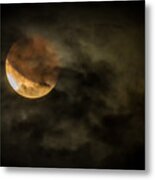Eclipse Emerging From Clouds Metal Print