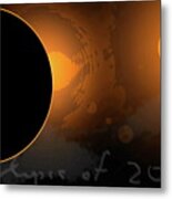 Eclipse Of 2017 W Metal Print