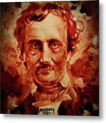 Edgar Allan Poe Portrait Metal Print