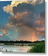 Edgerton Pond Rainbow Metal Print