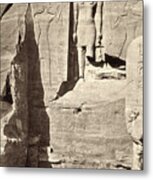 Egypt, Abu Simbel, 1857. Metal Print
