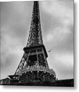 Eiffel Tower Carousel Metal Print