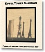 Eiffel Tower Shadows #2 Metal Print