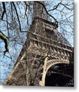 Eiffel Tower Through A Myriad Of Branches Paris France Metal Print