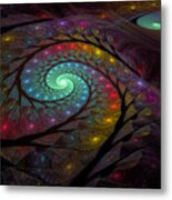 Electric Spirals Metal Print