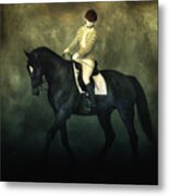 Elegant Horse Rider Metal Print