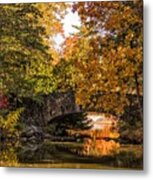 Elizabeth Park Bridge In Autumn Metal Print