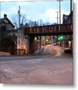 Ellicott City Nights - Entrance To Main Street Metal Print