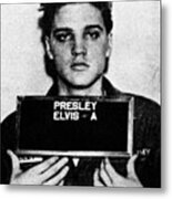 Elvis Presley Mug Shot Vertical 1 Wide 16 By 20 Metal Print
