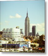 Empire State Building From Hudson Metal Print