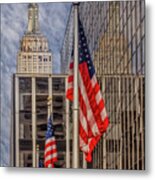 Empire State Nyc Reflections Metal Print