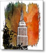 Empire State Of Mind Earthy Rainbow 3 Dimensional Metal Print
