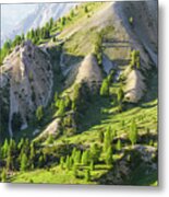 End Of Afternoon In French Alps Metal Print