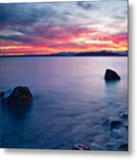 End Of Day At Alki Beach Metal Print