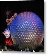 Epcot At Night Metal Print