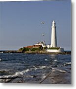 Evening At St. Mary's Lighthouse Metal Print