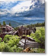 Evening Clouds At The Red Bandana Metal Print