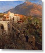 Evening In Ischia With View On The Monte Epomeo Metal Print