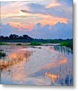 Evening In The Marsh Metal Print