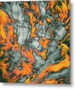Exploded Fall Leaf Abstract Metal Print