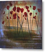 Expressive Floral Red Poppy Field 725 Metal Print
