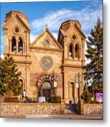 Facade Of Cathedral Basilica Of Saint Francis Of Assisi - Santa Fe New Mexico Metal Print