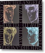 Faces Of David In Negative Metal Print