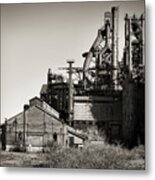 Factory Ruins Bethlehem Steel Furnaces Metal Print