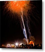 Fireworks As Seen From The Ventura California Pier Metal Print
