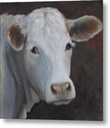 Fair Lady Cow Painting Metal Print
