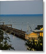 Fairhope Pier From Overlook Metal Print