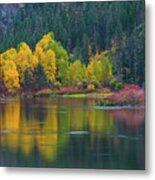 Fall Color With Pone Reflection Metal Print