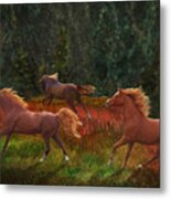 Fall Dancers Metal Print