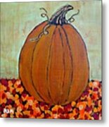 Fall Pumpkin Metal Print