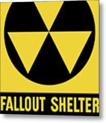 Fallout Shelter Sign Metal Print