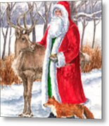 Father Christmas Metal Print