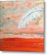 Feather Fall Metal Print