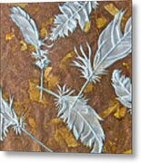 Fall Feathers Metal Print