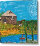 February  Mayan Farm Metal Print