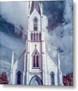Ferndale Church In Infrared Metal Print